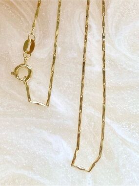 Gold Slim Figaro Chain Necklace